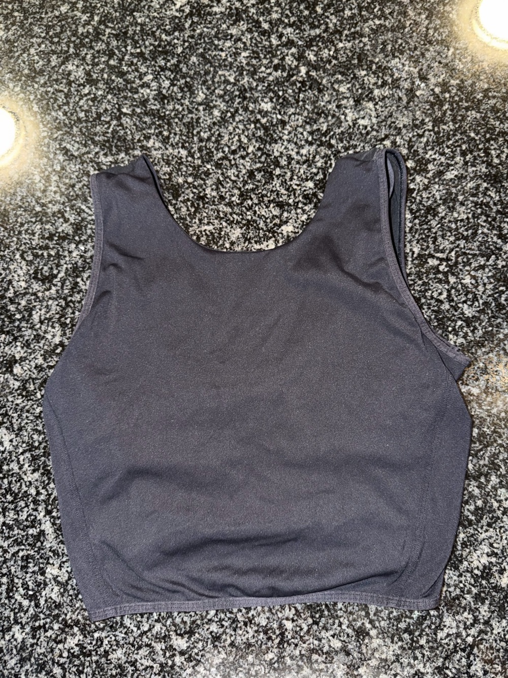 Black Lululemon Cropped Tank Top
